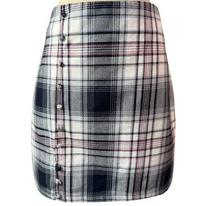 NWT Francesca's Blue Rain Plaid Pencil Skirt mini size Medium